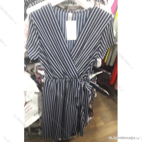 Summer short sleeve dress women's strip with ribbon (uni s / m) ITALIAN MODE IM919551

