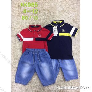 Súprava letné tričko krátky rukáv a rifľové kraťasy detská dorast chlapčenská (4-12 rokov) SAD SAD19KK985
