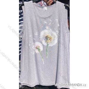 Tričko tunika bez rukávů tilko letní květ dámská nadrozměrná (M-4XL) POLSKÁ MÓDA PM119180