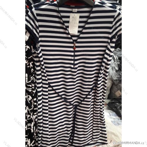 Šaty letní krátký rukáv dámské nadrozměrné (L-2XL) POLSKÁ MóDA PM519034
