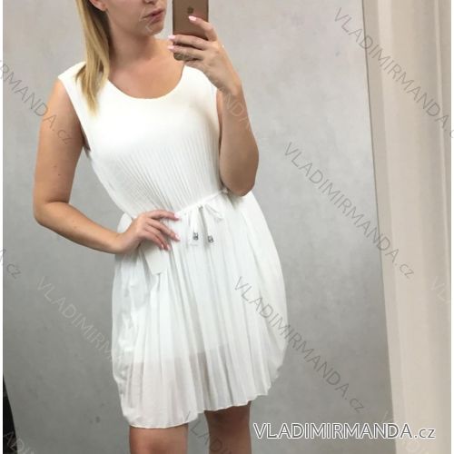 Summer dresses folded on wide shoulder straps women (uni s / m) ITALIAN MODE IM1419006
