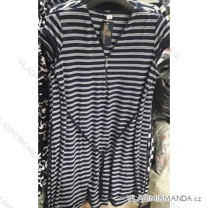 Short sleeve summer dress women's strip (L-XXXL) POLISH MODE PM519042
