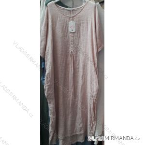 Šaty lněné bez rukávů nadrozměrné dámské (uni xl-2xl) ITALSKá MóDA IM519428
