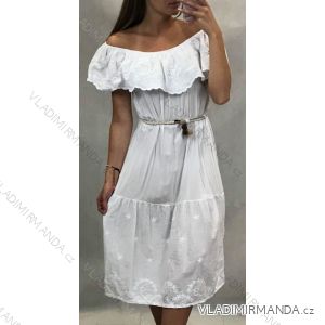 Šaty letní s odhalenými rameny krátké dámské se šňůrkou (uni s/m) ITALSKá MóDA IM919652