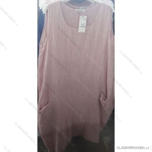 Šaty letní na ramínka s kapsami dámské (uni xl/2xl) ITALSKÁ MÓDA IM719306