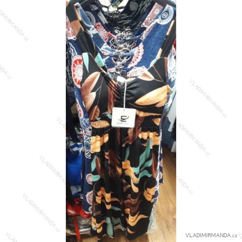 Šaty na ramínka krátké letní dámské (uni s-l) ITALSKÁ MÓDA IM919703