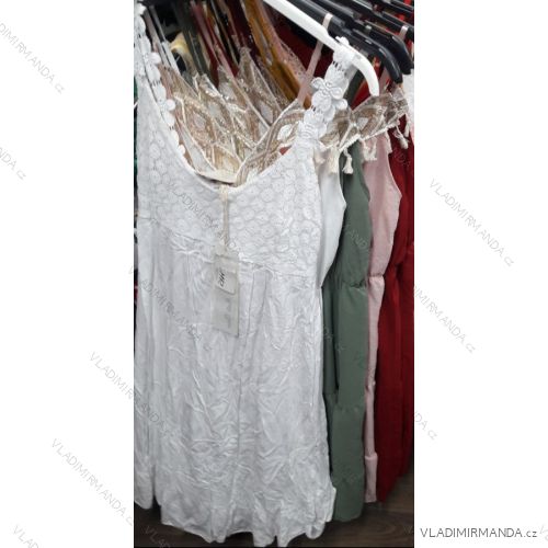 Šaty na ramínka krátké letní dámské (uni s-l) ITALSKÁ MÓDA IM919705