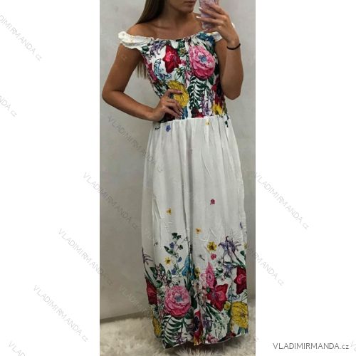 Šaty letní dlouhé na širokých ramínkách dámské (uni s/m) ITALSKá MóDA IM6199059