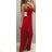 Kleid für Träger mit Spitze lange Damen (uni sl) ITALIENISCHE Mode IM918040