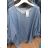 Tunika 3/4 rukáv riflová dámská nadrozměrná (uni xl-2xl) ITALSKá MóDA IM1219084