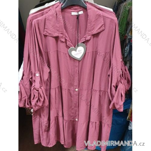 Tunika košele 3/4 dlhý rukáv dámske (uni xl / 2xl) TALIANSKÁ MÓDA IM1219106
