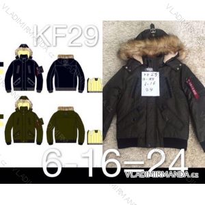 Kabát zimní s kapucí a s kožíškem dorost chlapecký (6-16 let) SAD SAD19KF29