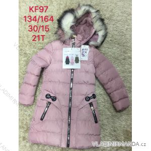 Kabát zimné s kapucňou a kožušinkou dorast dievčenské (134-164) SAD SAD19KF97