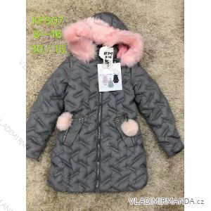 Kabát zimné s kapucňou a kožušinkou dorast dievčenské (8-16 rokov) SAD SAD19KF507