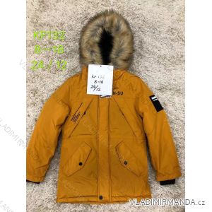 Kabát zimné s kapucňou a kožušinkou dorast chlapčenský (8-18 rokov) SAD SAD19KF132