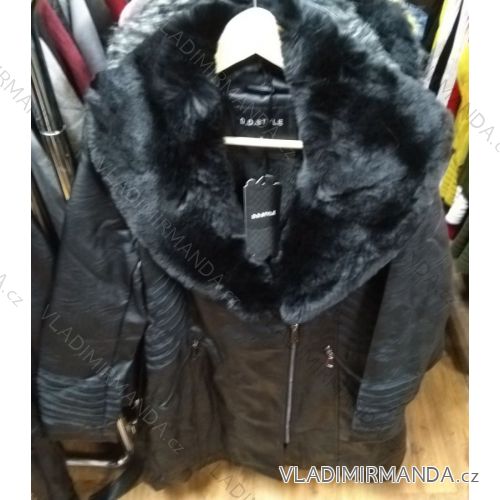 Mantel LEDER Winter mit Fell Damen (s-XL) Ature IM919F805