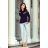 223-1 Comfortable sweatshirt with white shoulders - navy blue
