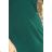 227-1 MEGAN Dress with a neckline - green color
