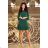 228-2 LUCY - Pleated Comfortable Dress - Green
