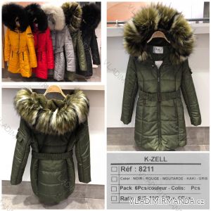 Bunda zimní s kapucí a kožešinou (s-l) K-ZELL ITALSKá MODA KZE198211