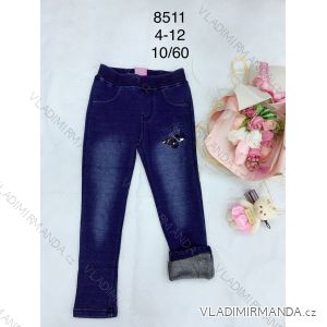 Džegíny riflové jeans zateplené kožíškem dětské dorost dívčí (4-12 let) FAD YF-8511