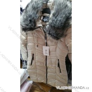 Kabát dlouhý zimní dámský prošívaný s kožíškem (s-2xl) POLSKá MODA PM219009