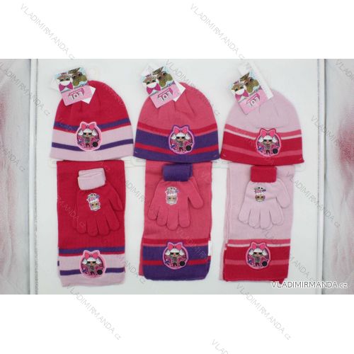 Set čiapka rukavice a šál lol detské dievčenské (10 * 13 cm) SETINO 1922-9066