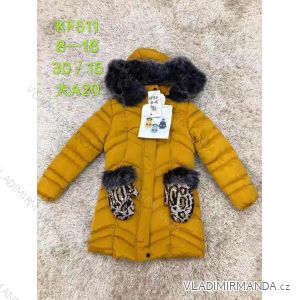 Kabát zimní s kapucí a kožíškem dorost dívčí (8-16 let) SAD SAD21KF511