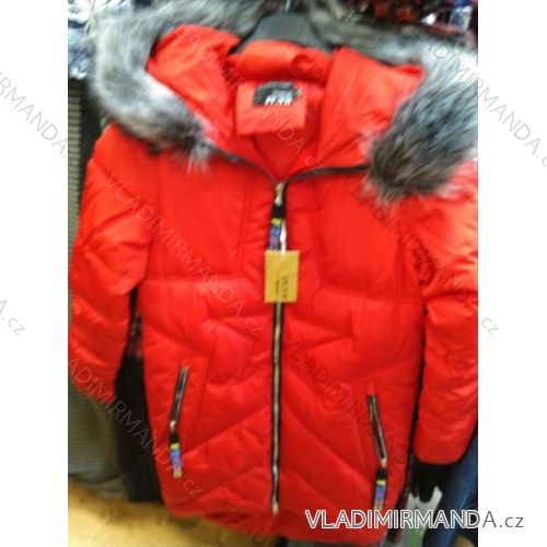 Bunda zimní s kapucí a kožíškem dámská (S-2XL) POLSKÁ MÓDA PM219041