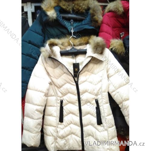 Jacke Winter mit Kapuze und Fell Damen (S-2XL) POLISH FASHION BLI191908