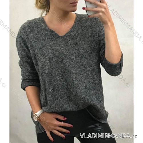 Pullover Damen Langarm (uni sl) ITALIENISCHE MODA IM719006