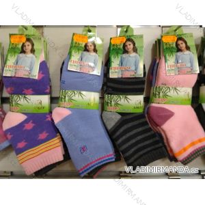 Ponožky teplé bambusové dětské dívčí (23-30) AMZF FCB8115