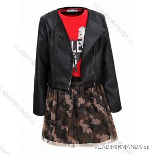 Set koženková bunda, tričko a sukně dětský dorost dívčí (110-160) GLO-STORY GLO22GLT-7502