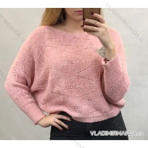 Svetr pletený dlouhý rukáv dámský (uni s-m) ITALSKá MODA IM919802