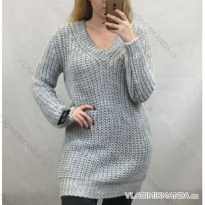 Svetr pletený dlouhý rukáv dámský (uni s/m) ITALSKá MODA IM919803