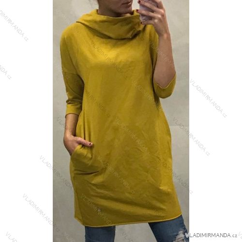 Long Sleeve Dress with Collar Ladies (uni M / L) ITALIAN FASHION IM519515