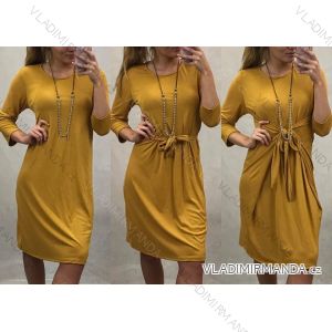 Šaty dlhý rukáv elegantné dámske (uni s / m) TALIANSKÁ MÓDA IM9191016
