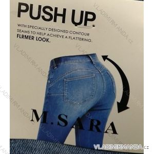 Rifle jeans dámské s push up efektem nadrozměr (29-38) M.SARA MA119MS1206-3