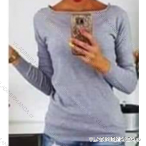 Tričko upletové teplé dlouhý rukáv dámské (S-XL) ITALSKÁ MÓDA IM219P5891/D/17
