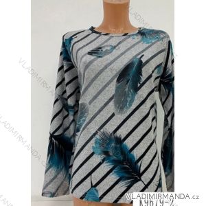 Tričko teplé dlhý rukáv dámske nadrozmerné (l-3XL) ERBOSSI PM119K9679-2