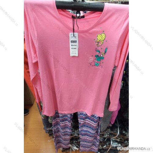 Pyžamo dlhé dámske nadrozmerné (x-4XL) Benter BES1965669