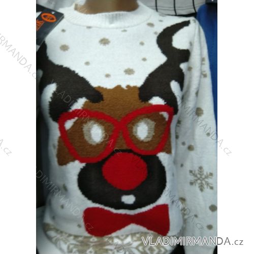 Svetr vánoční vzor teplý pletený dlouhý rukáv dámský (s-xl) TURECKÁ MODA MA719012