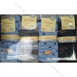 Ponožky slabé dámské bavlněné volný lem (35-42) NĚMECKO PON23007