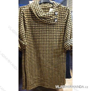 Šaty teplé dlouhý rukáv dámské nadrozměrné (uni XL/2XL) ITALSKá MóDA IM12190114