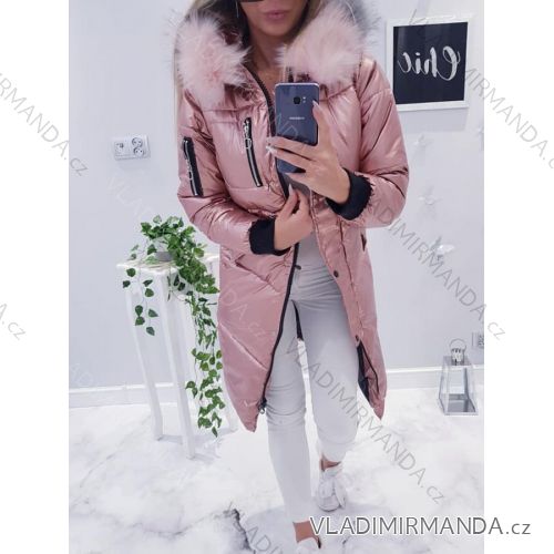 Bunda dlouhá kabát zimní dámská  (s-xl) GAROFF POLSKá MODA PM219051