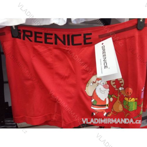 Boxerky bezešvé vánoční motiv pánské (M-2XL) GREENICE 4712