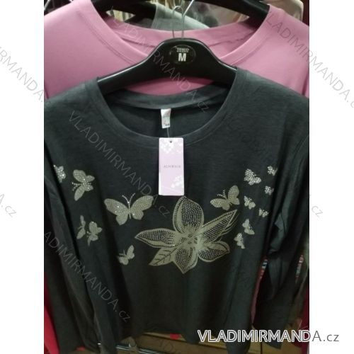 Tričko dlhý rukáv dámske nadrozmerné (XL-4XL) ALNWICK BES19WP90278
