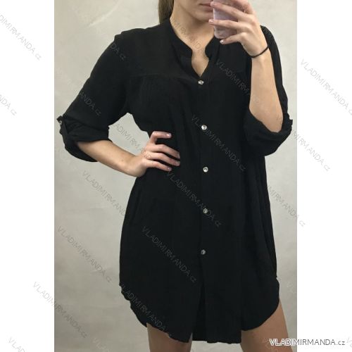 Šaty dlouhý rukáv košilové dámské (uni s/m) ITALSKá MóDA IM12190102