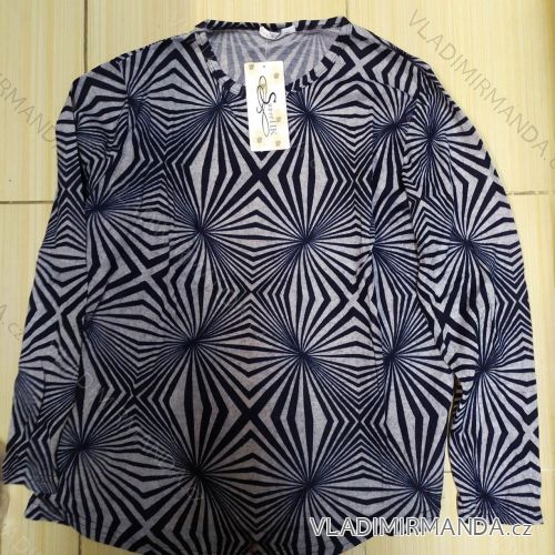 Tričko dlouhý rukáv dámské nadrozměrné (l-3xl) DUNAUONE PM119264