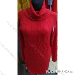 Šaty rolák teplé dlouhý rukáv dámské nadrozměrné (m-3xl) ERBOSSI PM1199234-1